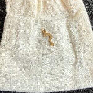 Vintage 14k question mark charm